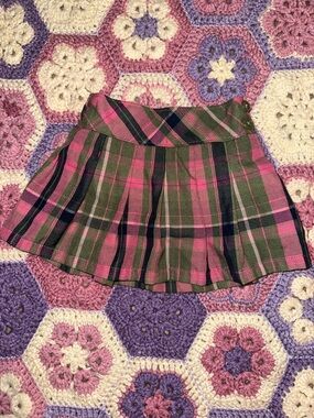 Garanimals Pink and Green Plaid Pleated Mini Skirt